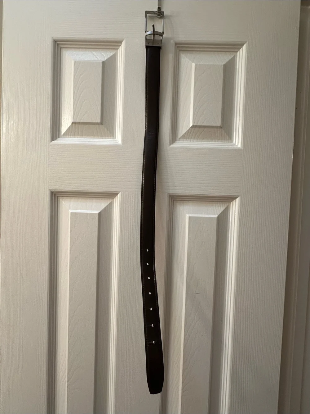 Classic Reversible Leather Belt Dark Brown and Black
